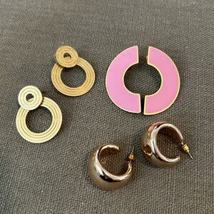 Gold colored earrings